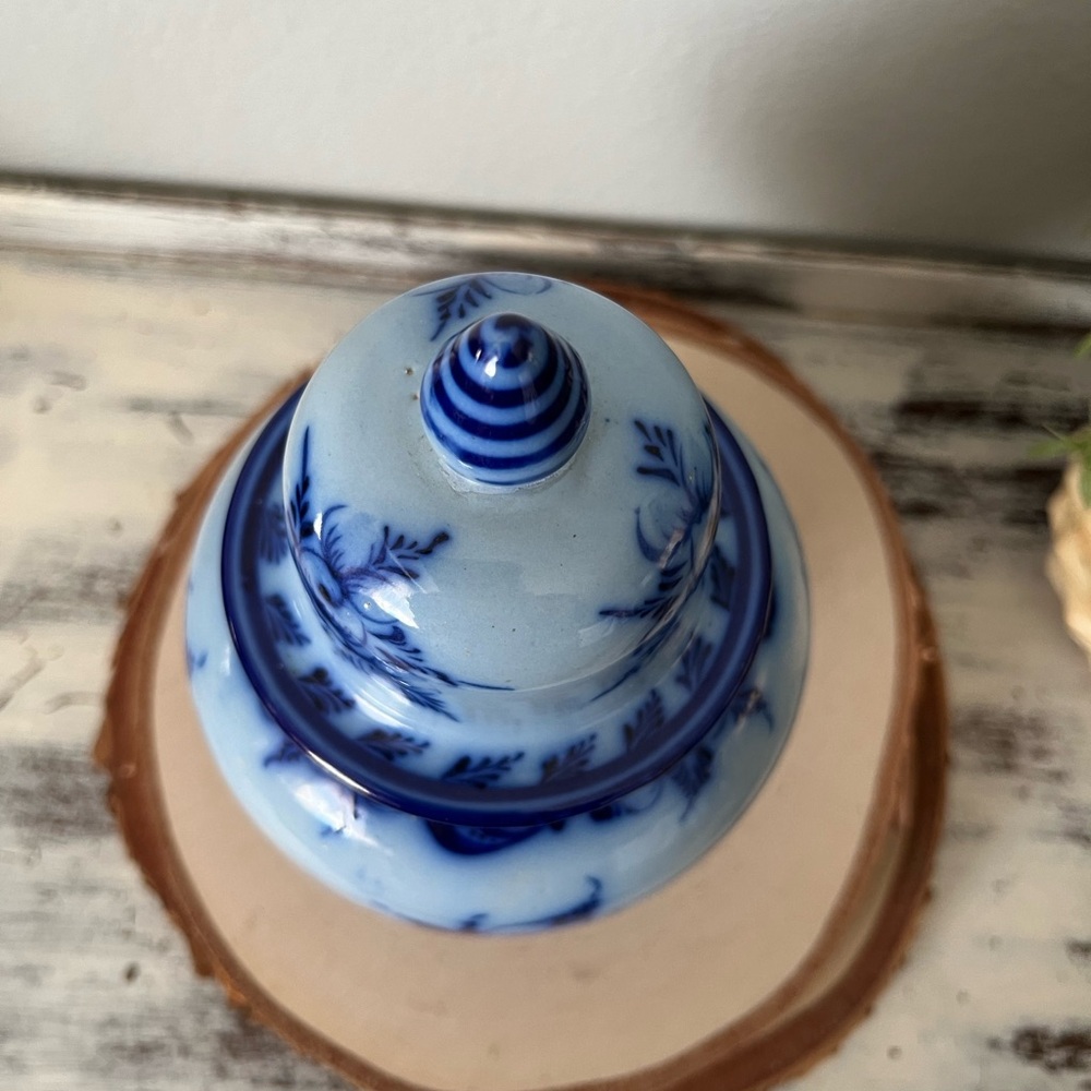✨SOLD✨ Vintage Cobalt Blue Ginger Jar Hand Painted Made in Portugal Blue Style - Picture 5 of 12